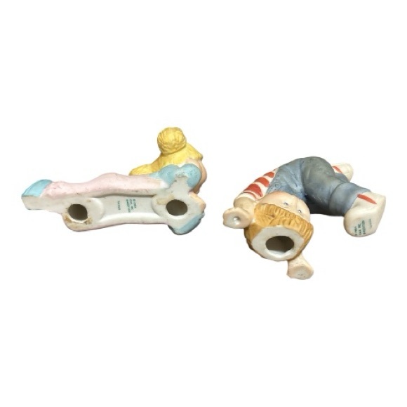 Vintage 1984 Cabbage patch kids Playful Figurine Set - Blue and Red - Picture 4 of 4